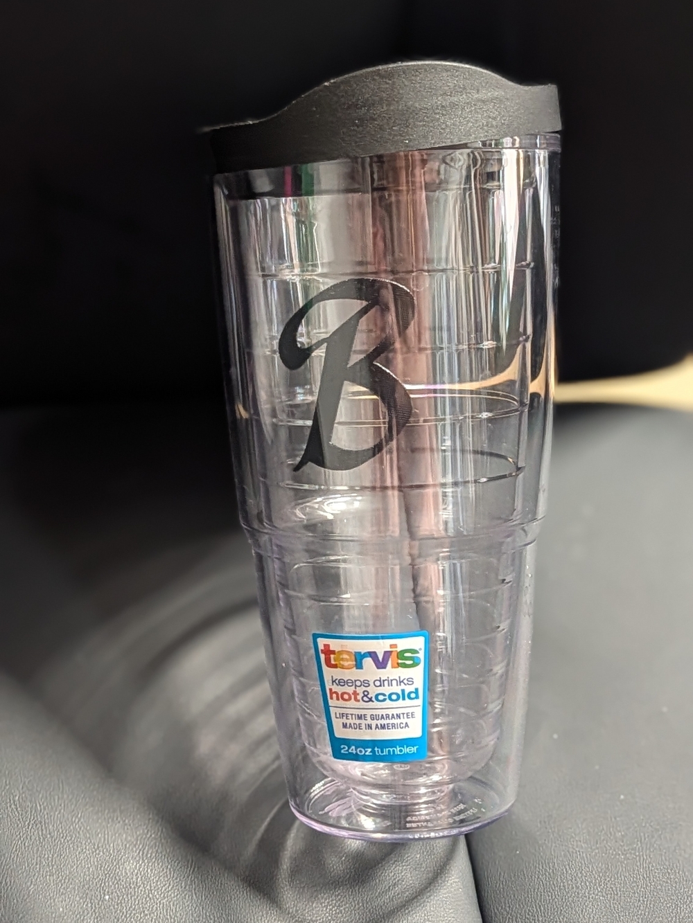 tervis Clear 24oz Tumbler with Black Lid